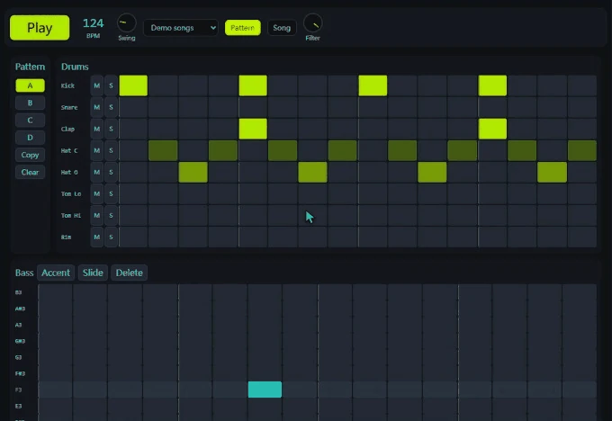 Editing drums and notes in Beat Studio